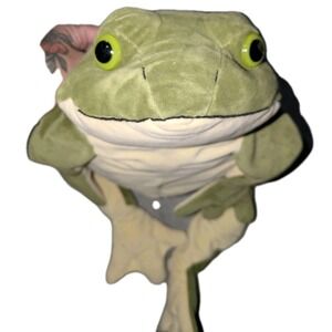 Ice King Bear Realistic Green Frog Plush Stuffed Animal Large 25" Soft Toy Toad